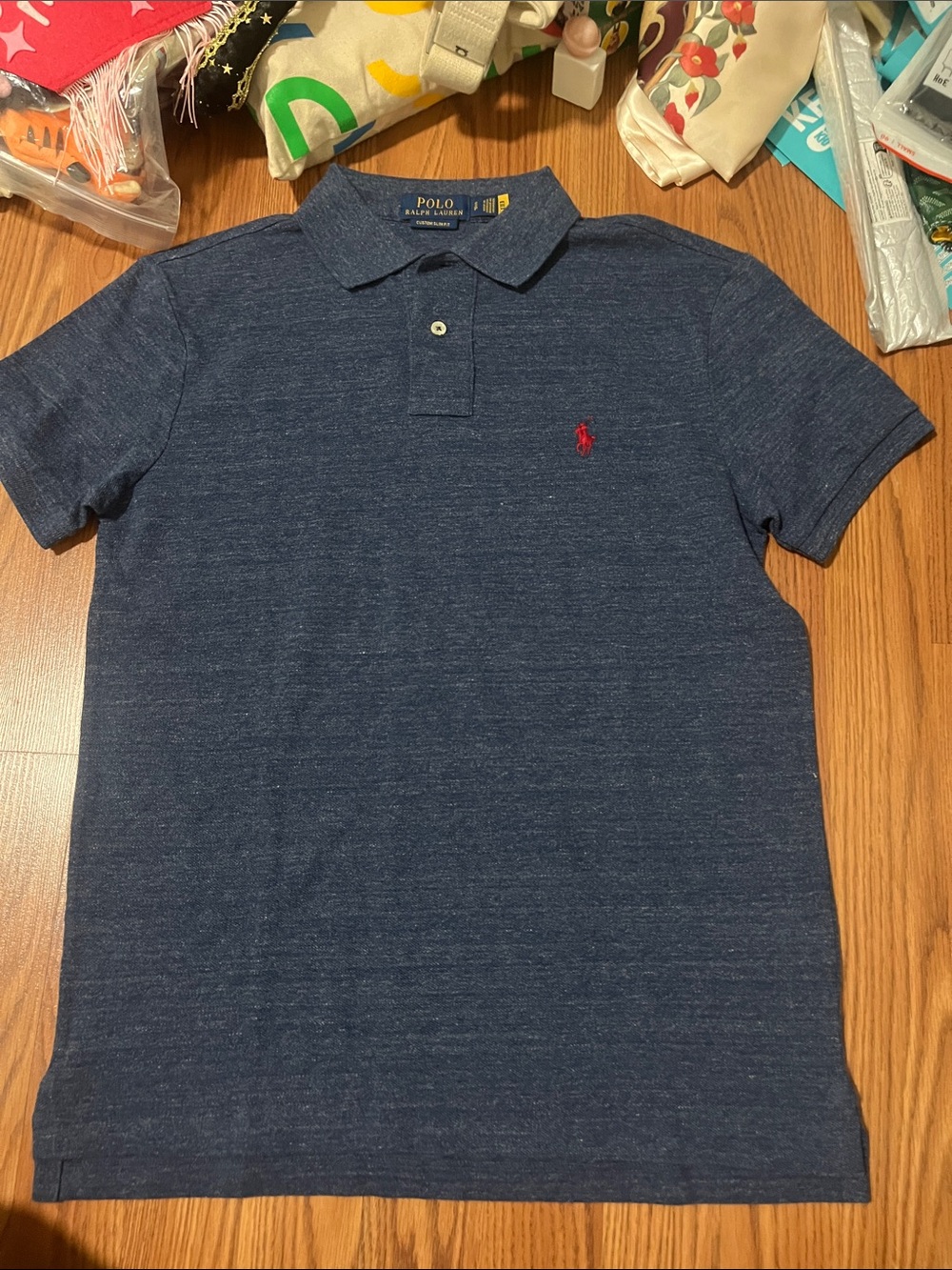 Polo by Ralph Lauren Heather Navy Polo with Red Logo